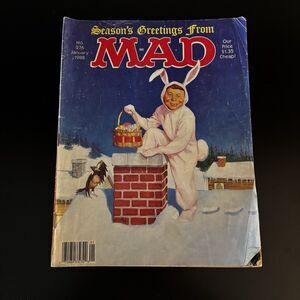 Mad Magazine January 1988 Number 276 Vintage Easter Bunny Seasons Greetings
